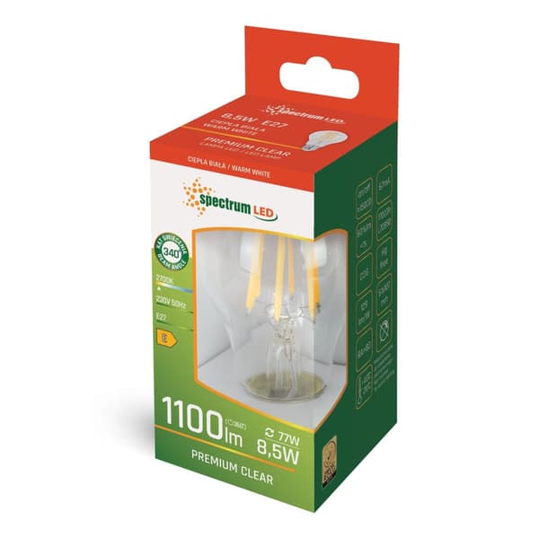 Led-Lampa Varm 8W E27 230V Woj 14595