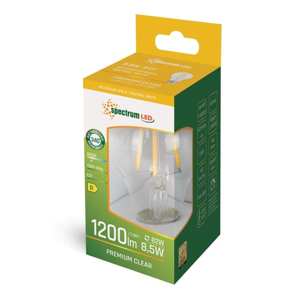 Led-Lampa Neutral 8W E27 230V Woj 14596