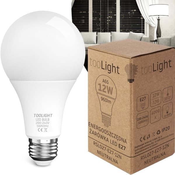 Led-Lampa Neutral 12W E27 230V Rsl027