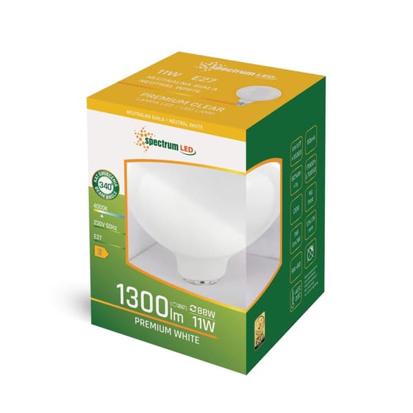 Led-Pære Neutral 11W E27 230V Woj+14368