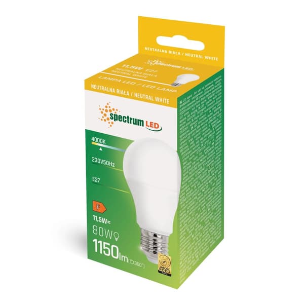 Led-Pære Neutral 11W E27 230V Woj+14347