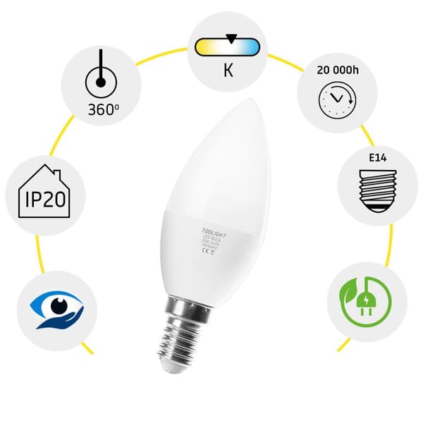 Led-Pære Varm 8W E14 230V Rsl035
