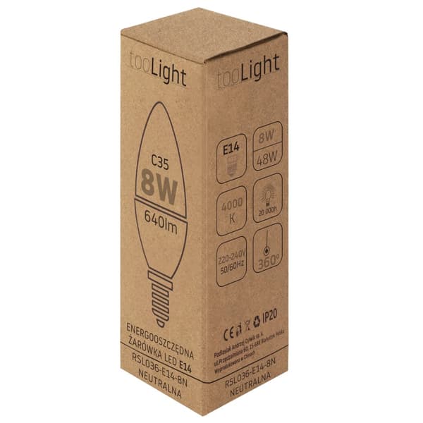 Led-Lamppu Neutraali 8W E14 230V Rsl035