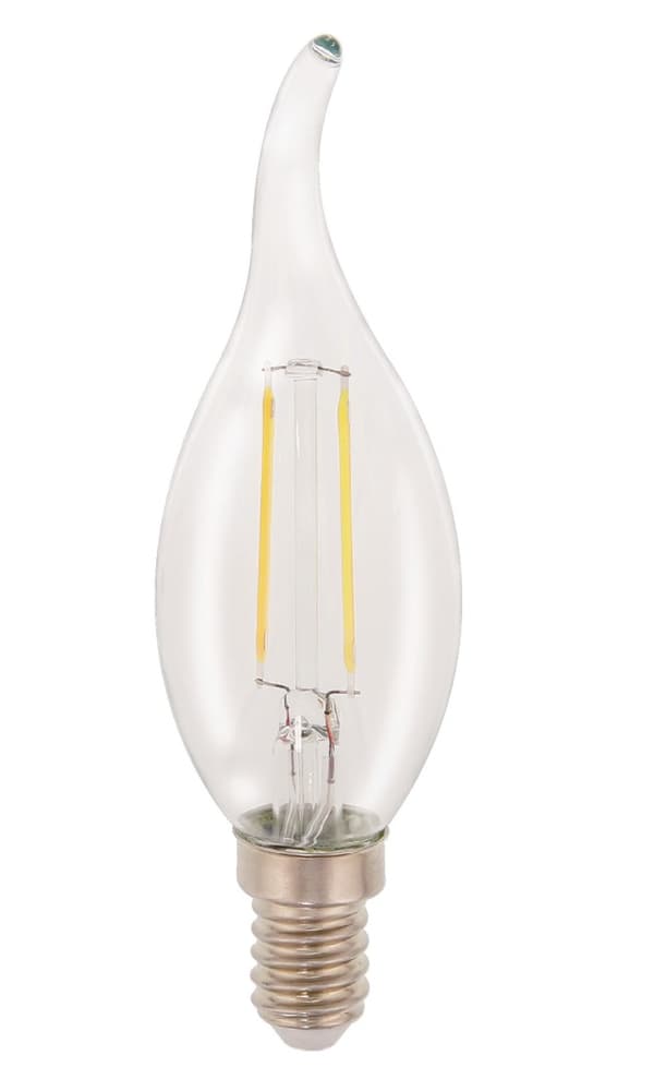 HQ HQLFE14FLTP001 Led Retro Pære E14 buet lys 2W 210 Lm 2700K