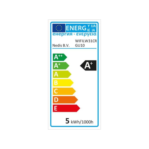 Nedis WIFILW31CRGU10 Wi-Fi Smart LED-pære Varm hvid Gu10 3-pak
