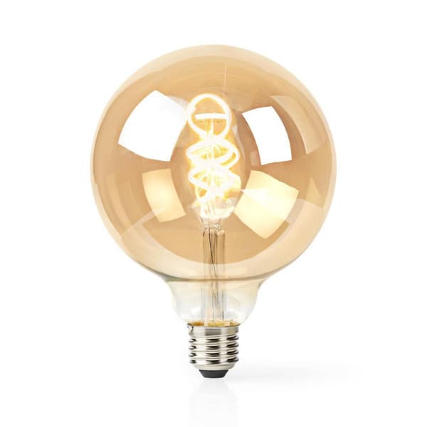 Nedis WIFILT10GDG125 Wi-fi varm till kall vit LED-glödlampa Twisted E27 G125 5,5 W 350 Lm