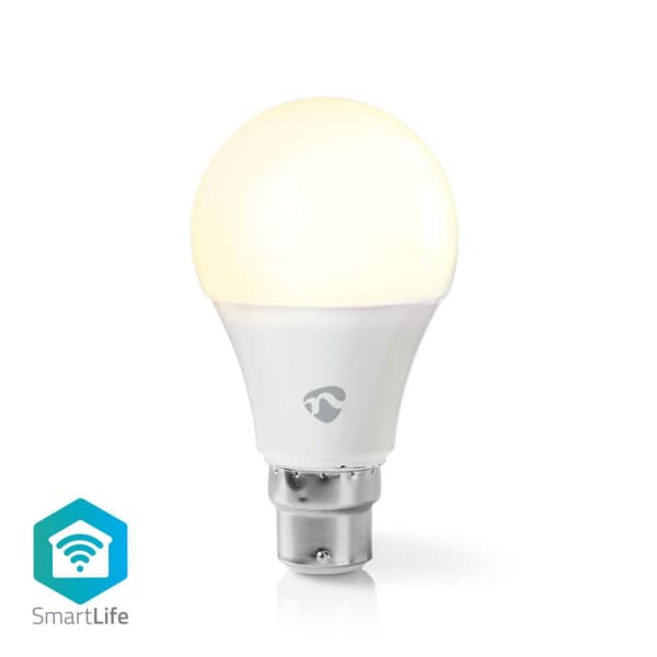 Nedis WIFILW12WTB22 Smartlife Led Pære Wi-fi B22 800 Lm 9 W Varm hvid 2700 K Energiklasse: A+ Android™ & iOS A60
