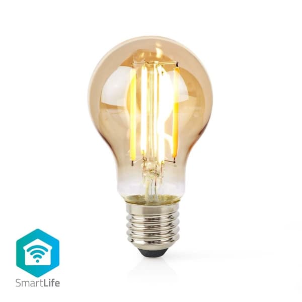 Nedis WIFILRF10A60 Smartlife LED-pære Wi-Fi E27 806 Lm 7 W Varmt hvidt glas Android™ / Ios Peer