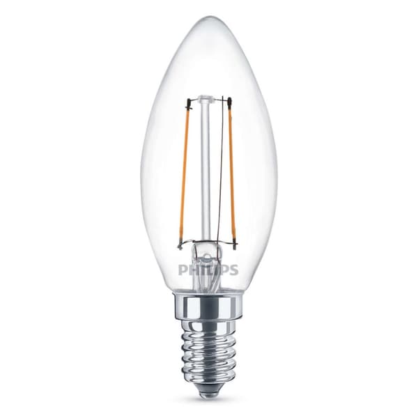 Philips LEDClassic 25W (2W) B35 E14 WW CL ND 1BC/4 belysning