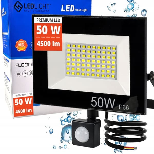 HALOGEN LED Floodlight SLIM MOTION SENSOR skumringssensor projektør