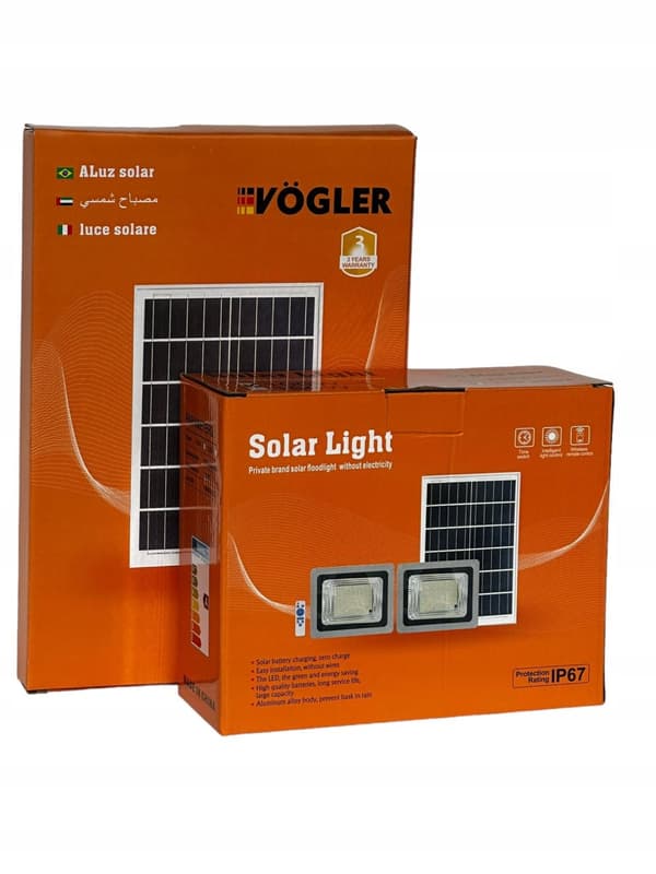 STÆRK STOR SOLARLAMPE LED GADEHAVE FJERNBETJENING HALOGEN SOLAR PREMIUM