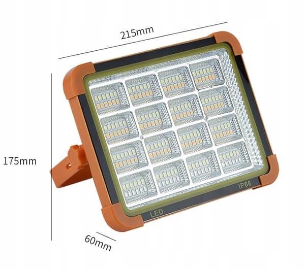HALOGEN BÆRBAR LED-LAMPE BÆRBAR SOLAR 200W