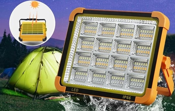 HALOGEN BÆRBAR LED-LAMPE BÆRBAR SOLAR 200W