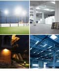 Miniatyrbillede 3 af 10: HALOGEN LED LAMPE 800W KONSTRUKTIONSREFLEKTOR HAVELAGER HVID NYHED