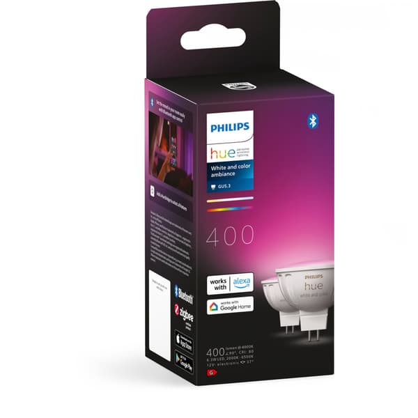 Philips Hue WCA Lyskilde 4.7W 12V MR16 2pk