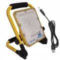 Miniatyrbillede 1 af 6: HALOGEN LED BÆRBAR 50W 230V + USB-KABEL BYGGELAMPE BATTERI