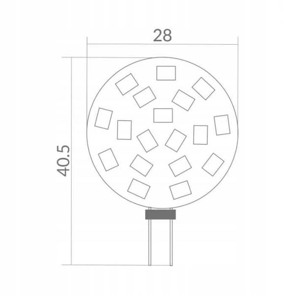 LED-pære RUND G4 12V 3W 4000K EcoLight