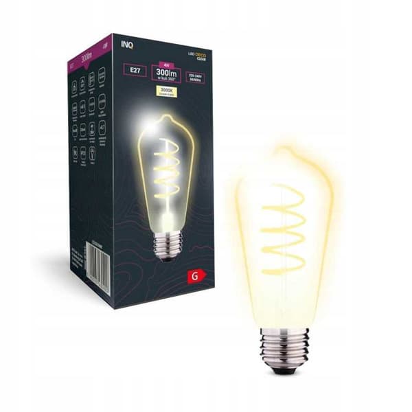 LED-pære ST64 E27 4W 3000K spiralformet