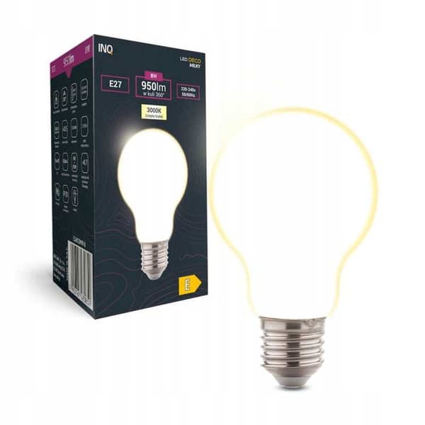 LED-pære i mat filament A60 E27 8W 3000K