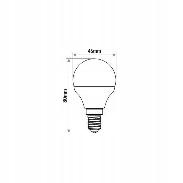 LED-pære G45 kugle E14 5W CW EC79226