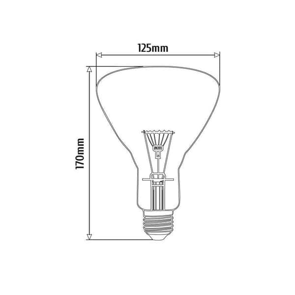 E27-lamppu 230V 375W THORGEON-patteri