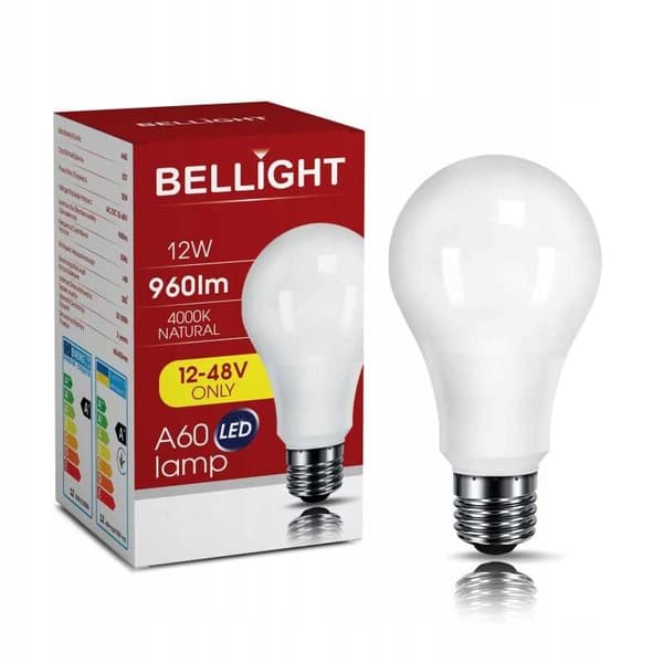 LED-pære 12W 4000K 12V/24V/36V/48V AC/DC