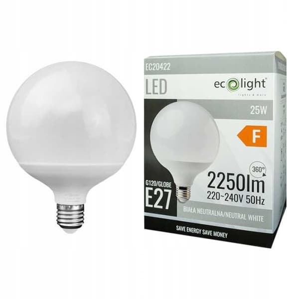 LED-pære G120 GLOBE E27 25W 4000K 2250lm