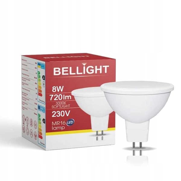 JDC LED-lampa 8W GY5.3 230V 3000K Belllight
