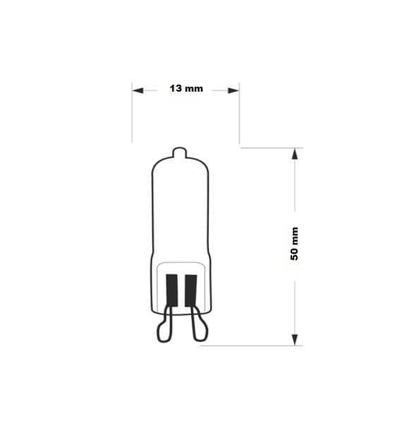 Halogenpære JD G9 60W 230V PATRON stick
