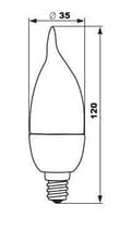 Miniatyrbillede 2 af 2: EKO kertepære med G9 E14 18W indsats