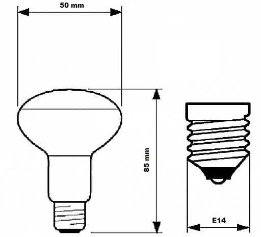 40W R50 E14 spejlpære