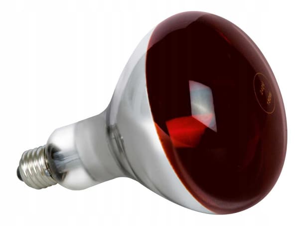 Hehkulamppu E27 230V 150W Patteri Punainen