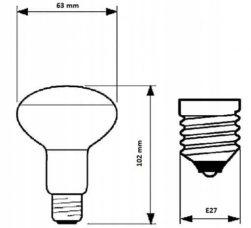40W R63 E27 spejlpære