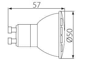 GU10LED-lamppu 230v 8w 4000k Eco Light