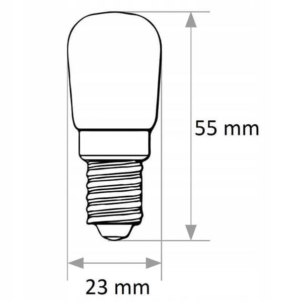 Specialformet pære T26 E14 15W Belllight