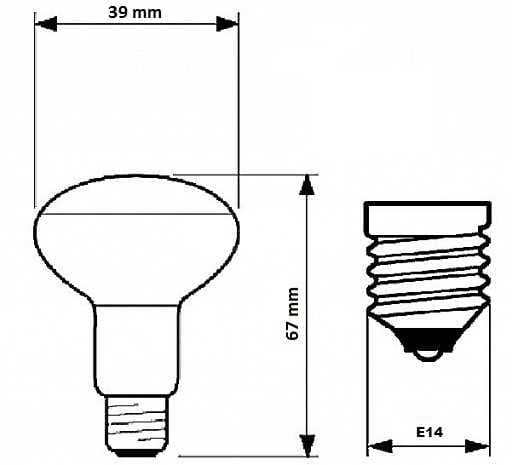 40 W:n R39 E14 -peililamppu