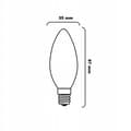 Miniatyrbillede 2 af 2: Sæt med 10x kertepære transparent SPP 40W E14