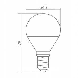 LED-pære G45 kugle E14 3W NW EC67713