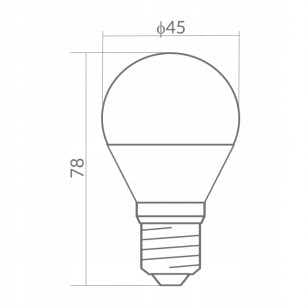 LED-pære G45 kugle E27 5W NW EC79131