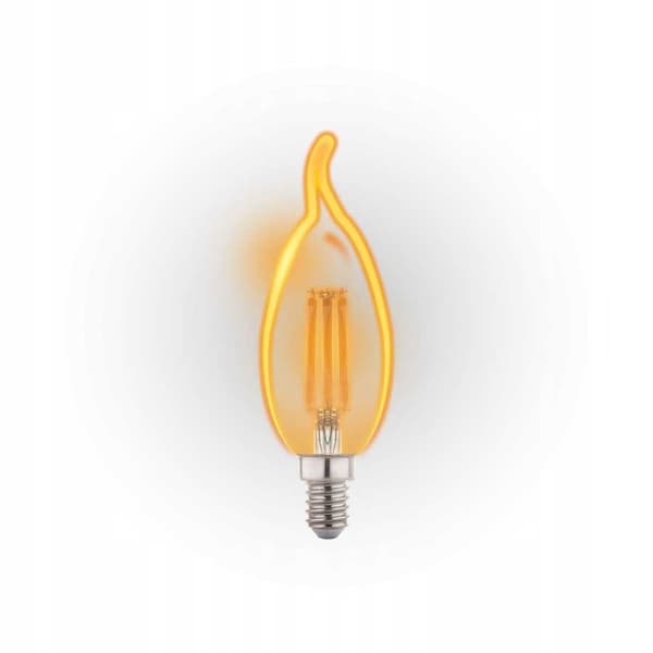 Filament LED GULD C37 Flame E14 4W 2700K Pære
