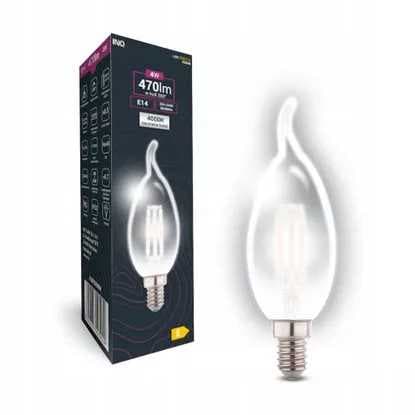 LED-filamenttilamppu C37 liekki BXS E14 4W 4000K