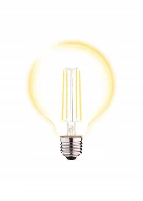 LED-filamenttilamppu G80, pallomainen, E27, 4W, 3000K