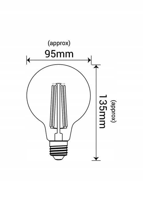LED-pære G95 globeformet E27 6,5W 3000K