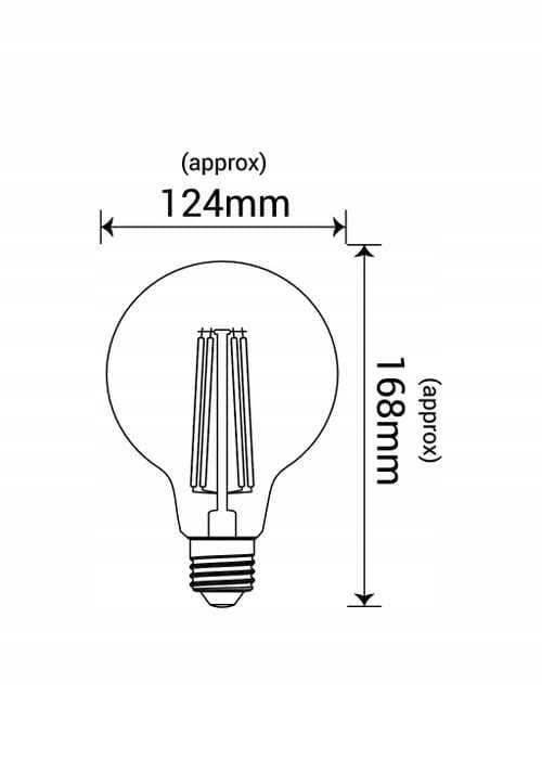 LED-pære G125 globeformet E27 6,5W 4000K