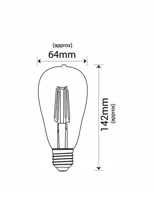 LED-pære GULD ST64 E27 8W 2700K