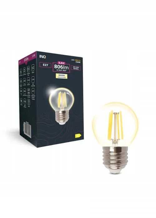 LED-pære med glødetråd G45 kugle E27 5,5W 3000K