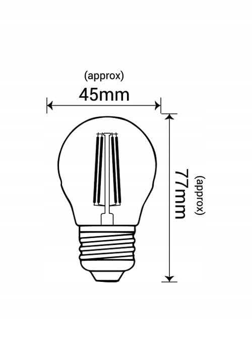 LED-pære med glødetråd G45 kugle E27 5,5W 4000K
