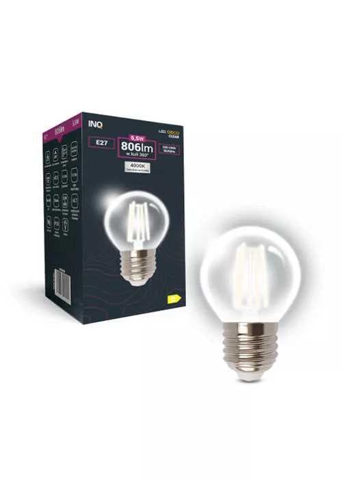 LED-pære med glødetråd G45 kugle E27 5,5W 4000K