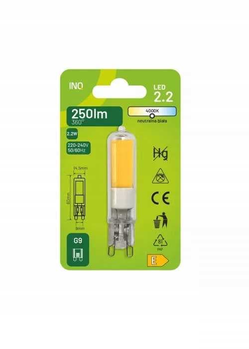 LED-pære G9 2,2W glas 250lm 4000K INQ