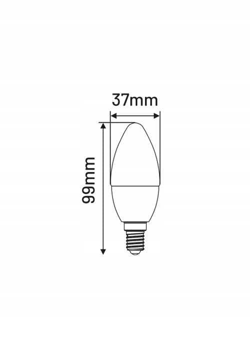 LED-pære C37 E14 3W KEARTE 220lm 3000K INQ
